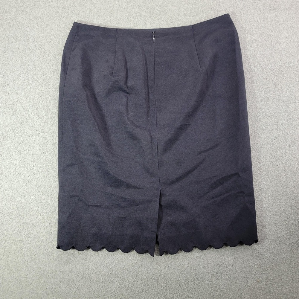 Hobbs Skirt Suit Womens 12 Blue Scallop Hem Jacket Skirt Set Lined Workwear - Picture 12 of 16
